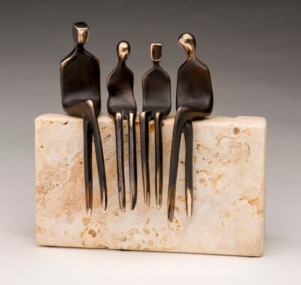 Family of Four - Bronze - 4" tall