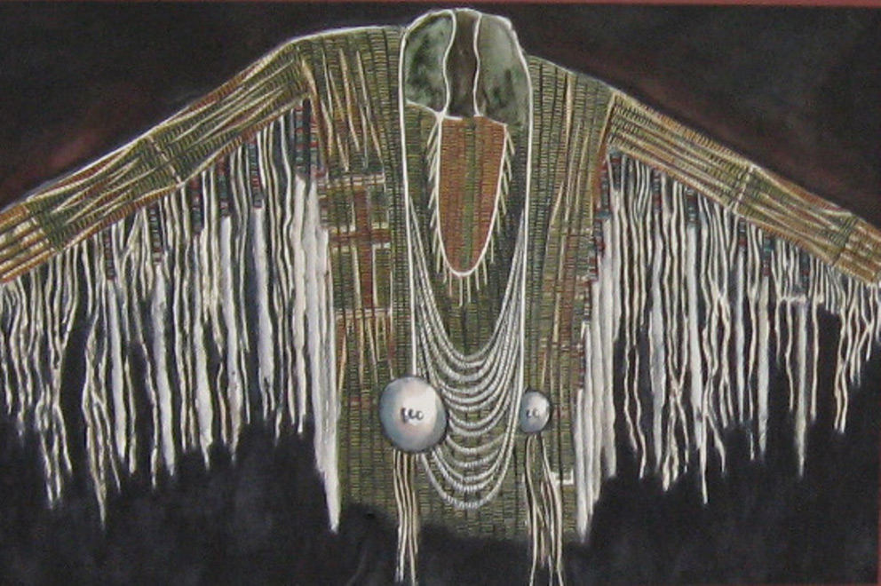 Plains Ceremonial Robe - Watercolor - 22 x 30