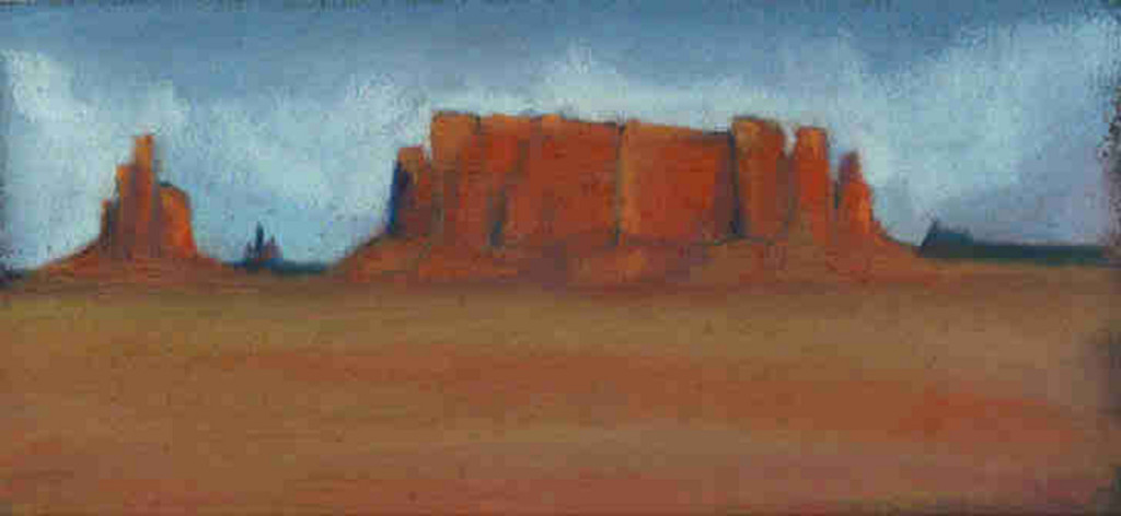 The Valley of Monuments - Pastel - 6 x 12