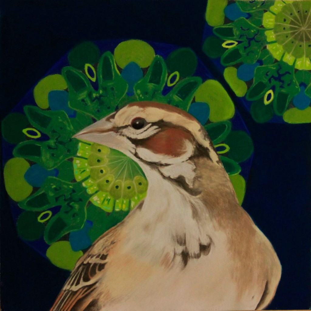 Lark Sparrow - Pastel - 8 x 8