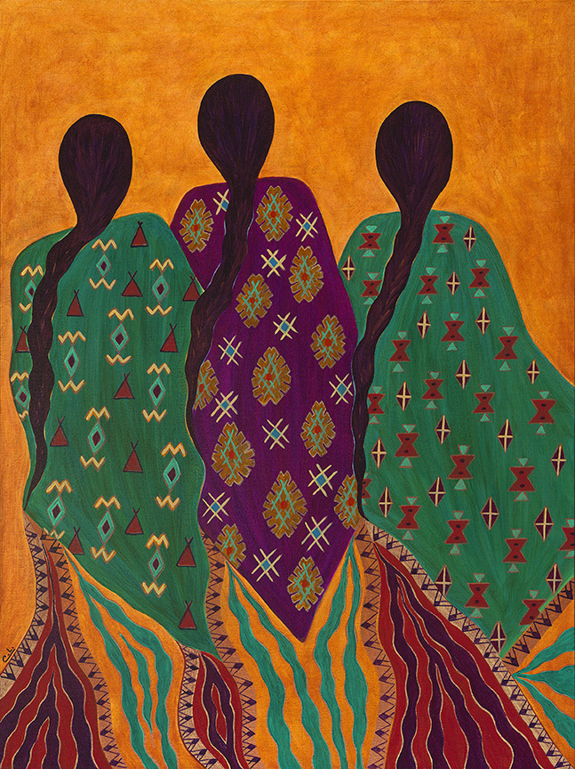 The Three Graces / Duende - Acrylic on Canvas - 40 x 30