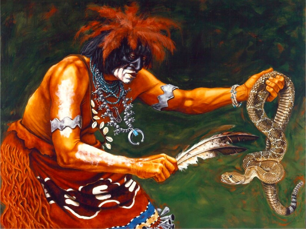 Snake Priest - Acrylic on Canvas - 40 x 52