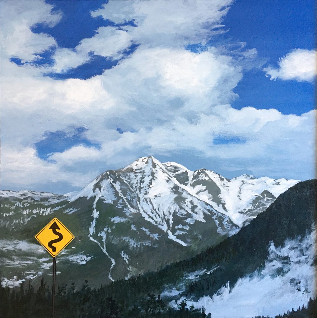 Curves before Ouray - Acrylic on Canvas - 24 x 24