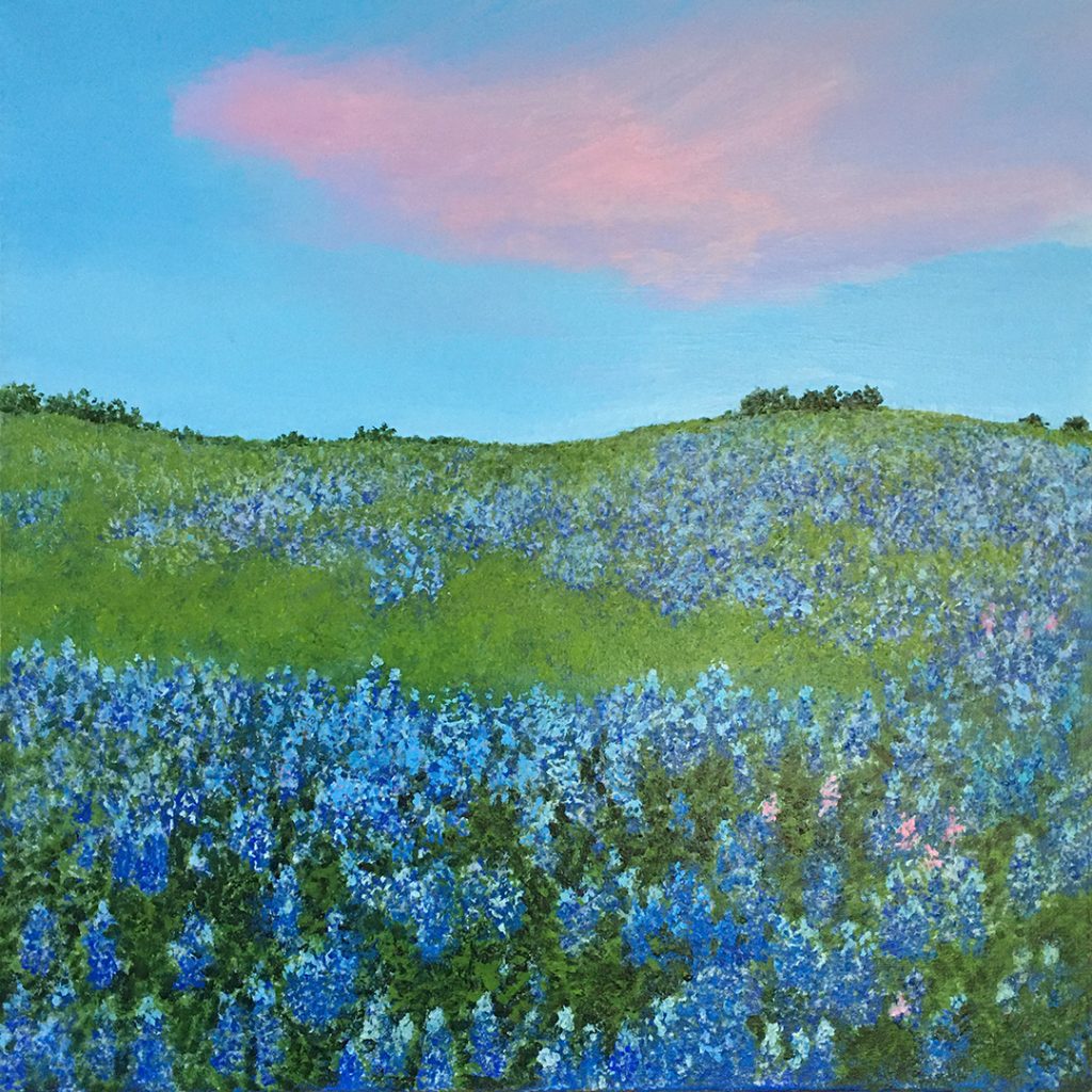 Bluebonnet Field - Acrylic on Canvas - 24 x 24