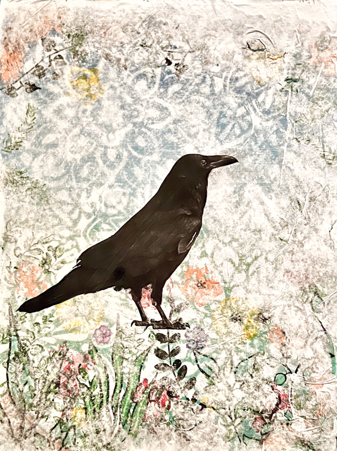 Raven in the Garden-24x39